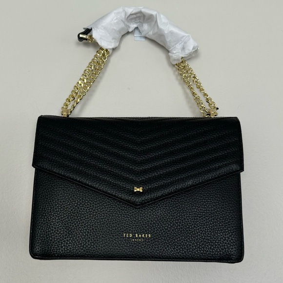 Ted Baker Kalila Quilted Leather Convertible Crossbody Black Purse New w/Dustbag - Picture 9 of 12